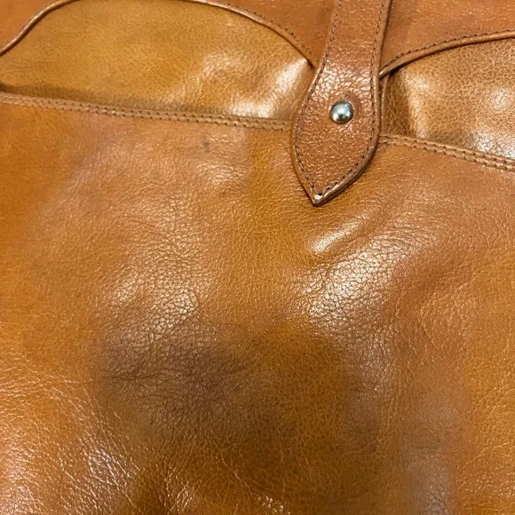 Vintage Brown Leather Shoulder Bag - Picture 3 of 5